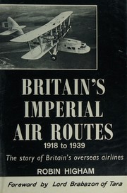 Britain's imperial air routes, 1918 to 1939