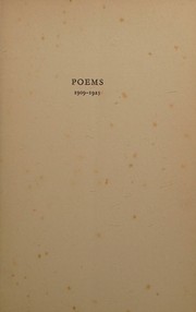 Poems, 1909-1925