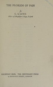 The problem of pain