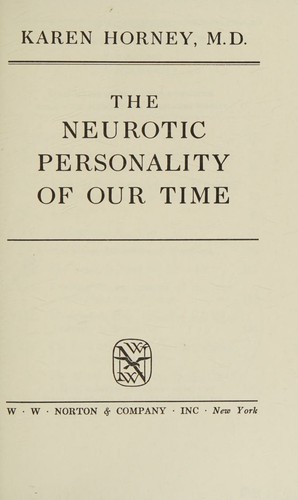 Neurotic Personality of Our Time