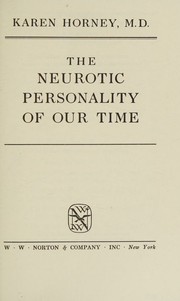 Neurotic Personality of Our Time