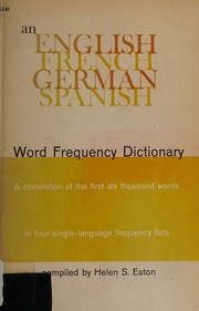 Semantic frequency list for English, French, German, and Spanish