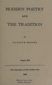 Modern Poetry and the Tradition