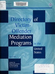 Directory of victim-offender mediation programs in the United States