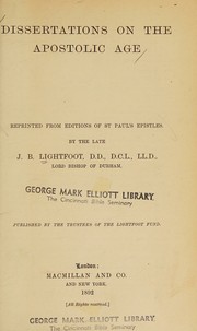 Dissertations on the Apostolic age