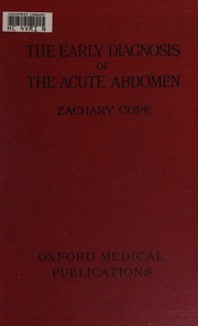 The Early diagnosis of the acute abdomen