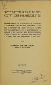 Godsvoorstellingen in de oudaegyptische pyramidetexten