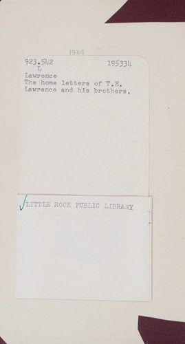 The home letters of T.E. Lawrence and his brothers