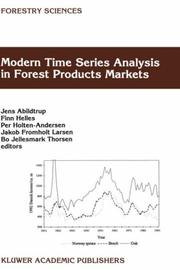Modern time series analysis in forest products markets