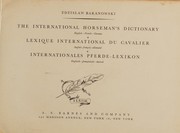 The international horseman's dictionary