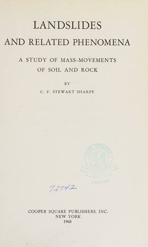 Landslides and related phenomena