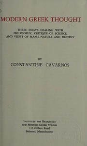 Modern Greek thought