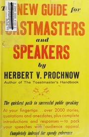 New guide for toastmasters and speakers