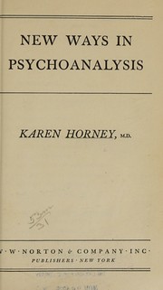 New Ways in Psycholanalysis