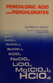Perchloric acid and perchlorates