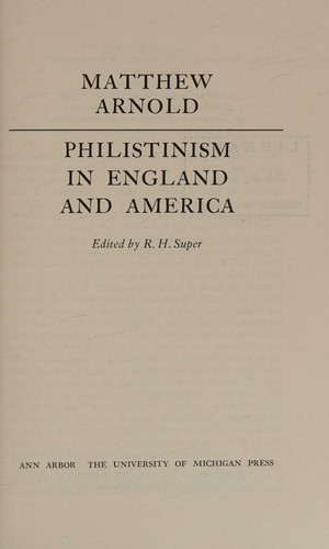 Philistinism in England and America