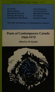 Poets of Contemporary Canada 1960- 1970.