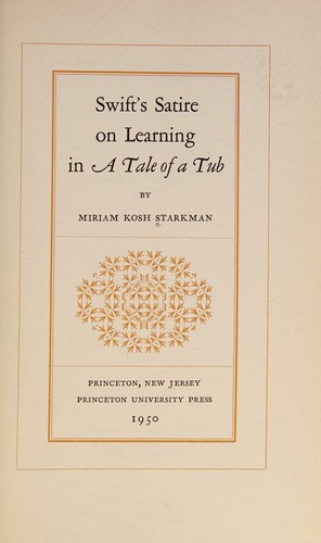 Swift's satire on learning in A tale of a tub