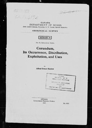 Corundum, its occurence, distribution, exploitation, and uses