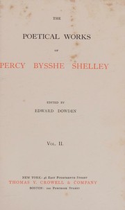 The poetical works of Percy Bysshe Shelley