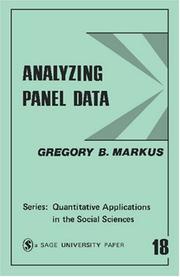 Analyzing panel data