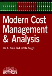 Modern cost management & analysis