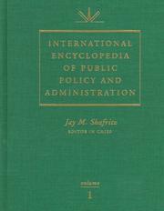 International Encyclopedia of Public Policy and Administration