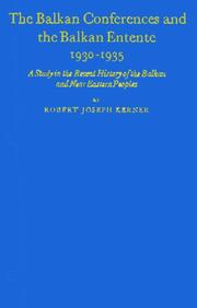 The Balkan conferences and the Balkan entente, 1930-1935