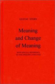 Meaning and change of meaning