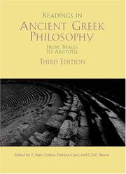 Readings in ancient Greek philosophy