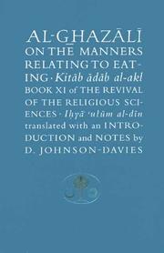 Al-Ghazali on the Manners Relating to Eating