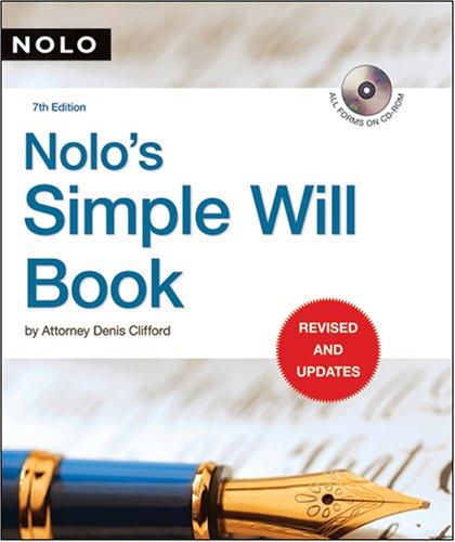 Nolo's simple will book