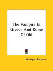 The Vampire In Greece And Rome Of Old
