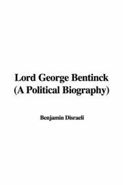 Lord George Bentinck (A Political Biography)