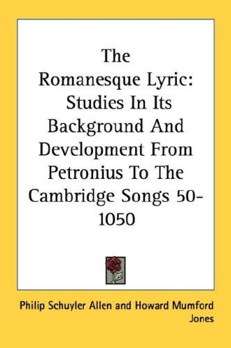 The Romanesque lyric