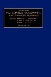 Advances in Mathematical Programming and Financial Planning