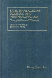 Cases, problems, and materials [on] sales transactions
