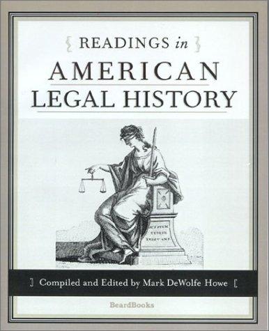 Readings in American legal history