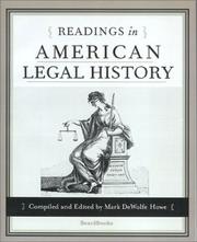 Readings in American legal history