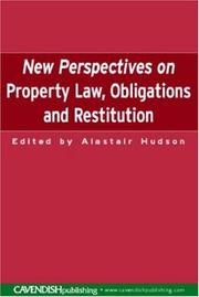 New perspectives on property law, obligations, and restitution