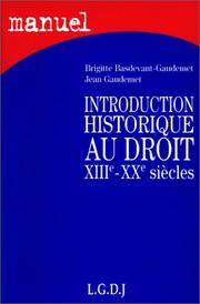Introduction historique au droit, XIIIe-XXe siècles