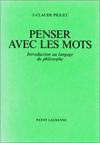 Penser avec les mots
