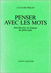 Penser avec les mots