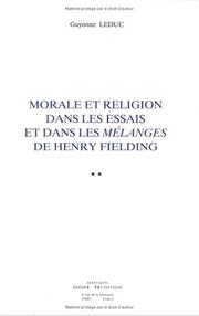 Morale et religion dans les essais et dans les Mélanges de Henry Fielding