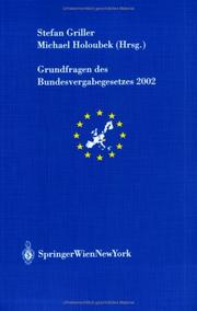 Grundfragen des Bundesvergabegesetzes 2002