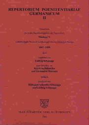 Repertorium Poenitentiariae Germanicum =