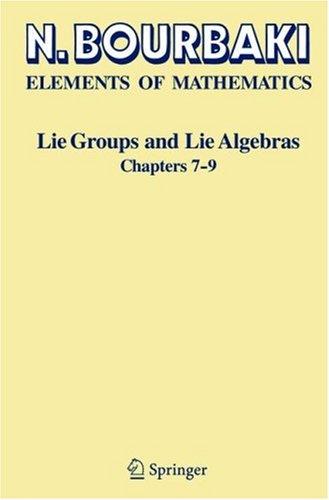 Groupes et algèbres de Lie