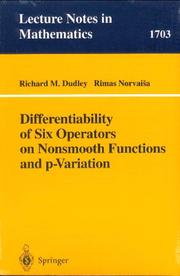 Differentiability of six operators on nonsmooth functions and p-variation