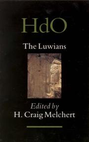 The Luwians (Handbook of Oriental Studies/Handbuch Der Orientalistik)