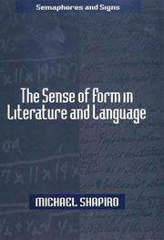 The sense of form in literature and language